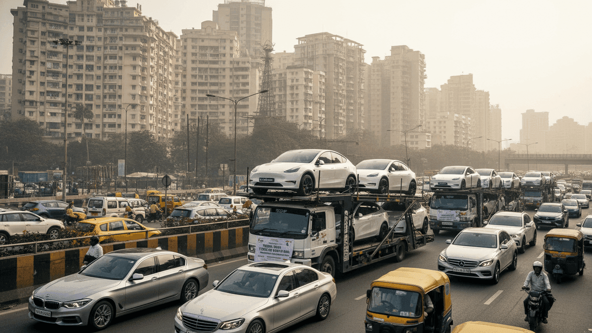 Tesla Model Y Price Cut in India Targets BMW, Mercedes EVs