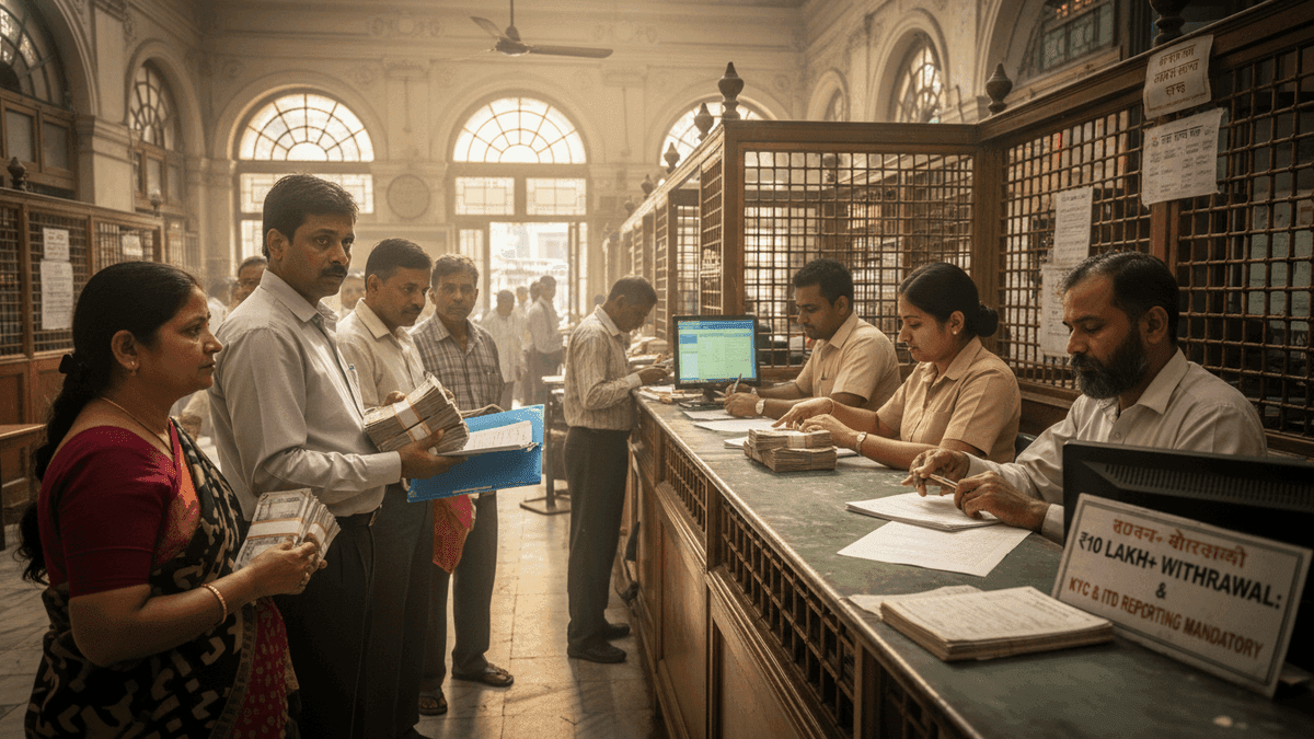 India: ₹10 Lakh+ Bank Withdrawals Face Tax Scrutiny