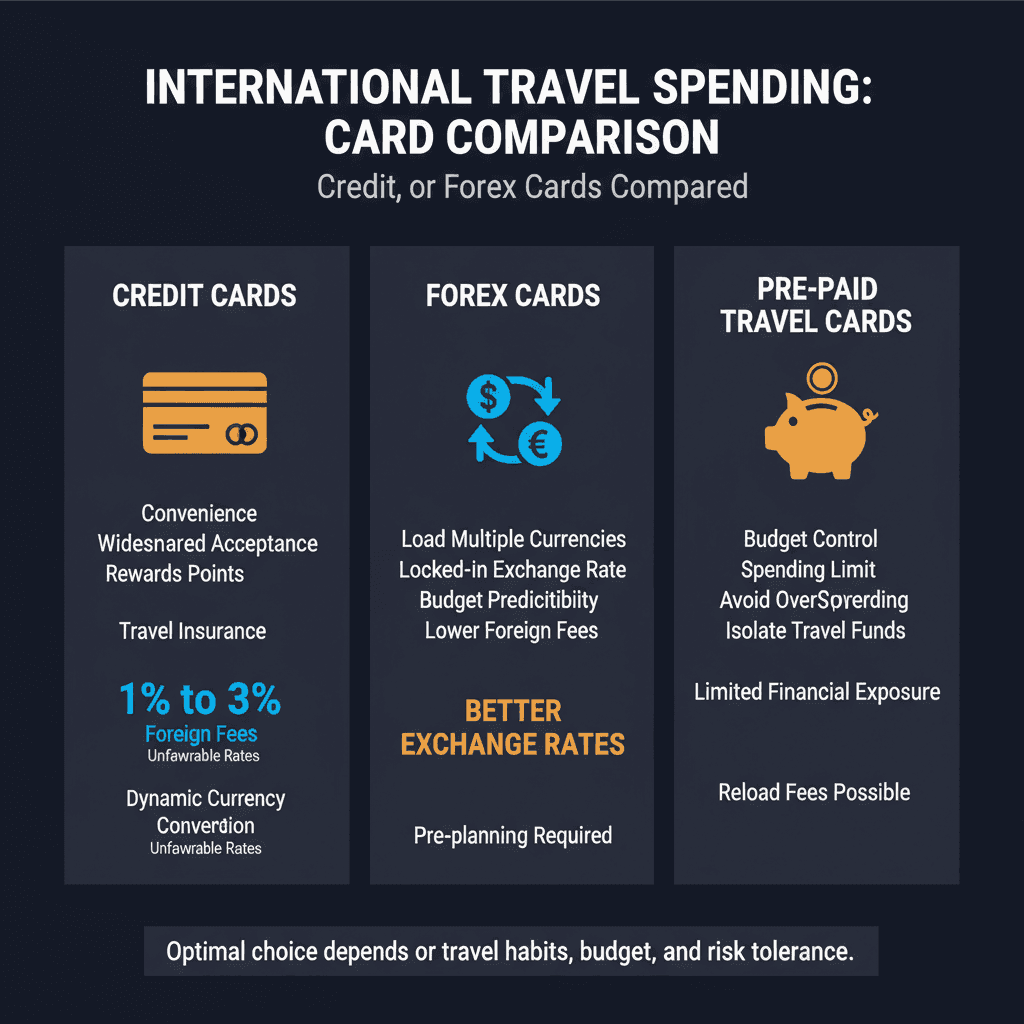International Travel Spending: Credit vs Forex vs Prepaid Cards