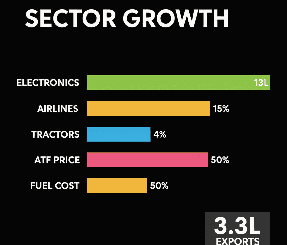 India’s Economy: Airlines Profit Drop, Electronics Soar