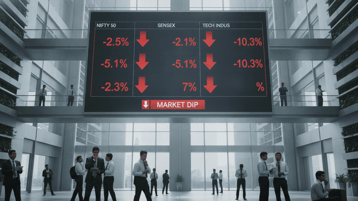 Indian Tech Stocks Dip Amid AI Shift & Global Jitters
