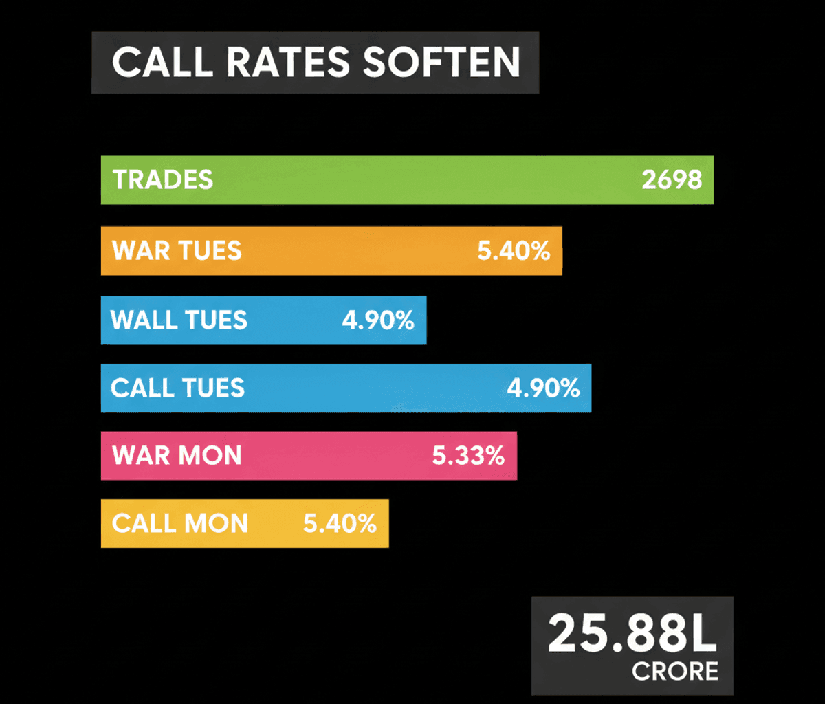 Call Rates Drop to 4.90%, Easing Bank Borrowing Costs