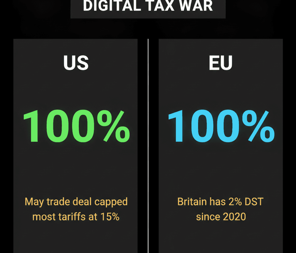 Trump’s 100% EU Tariff Threat: Digital Tax War Escalates