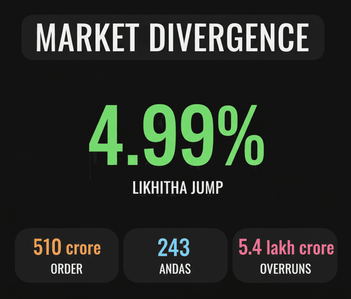 Likhitha Infrastructure Surges 4.99% Amidst Flat Market