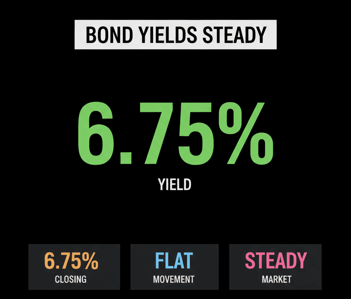 Indian Bond Yields Stable at 6.75% Amid Global Volatility