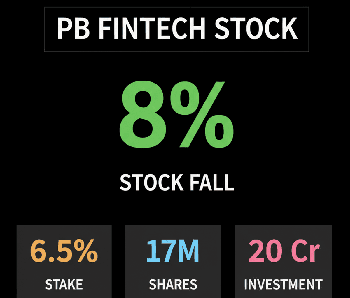 PB Fintech Stock Drops 8% After Block Deal: Impact on Mid-Cap Funds