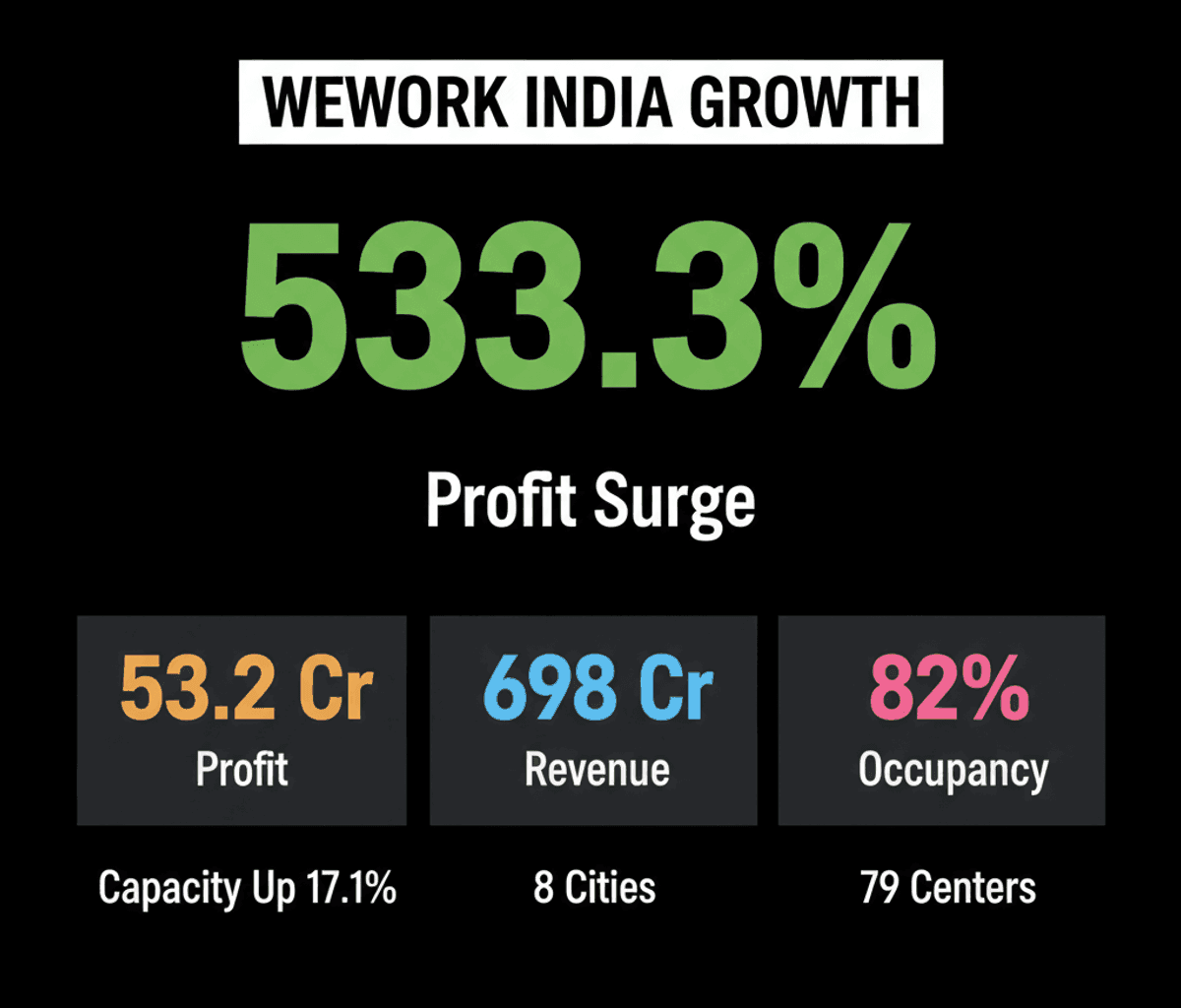 WeWork India’s 533% Profit Surge & Digital Pivot