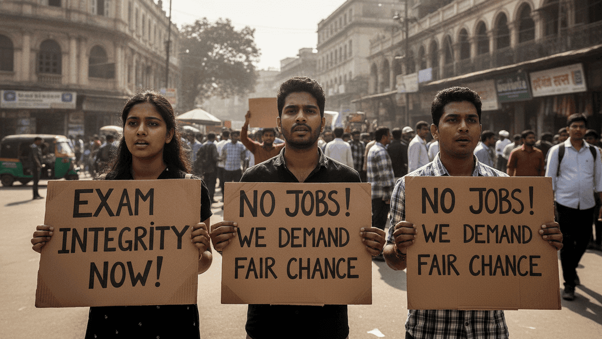 India Youth Unemployment & Exam Protests: Economic Strain