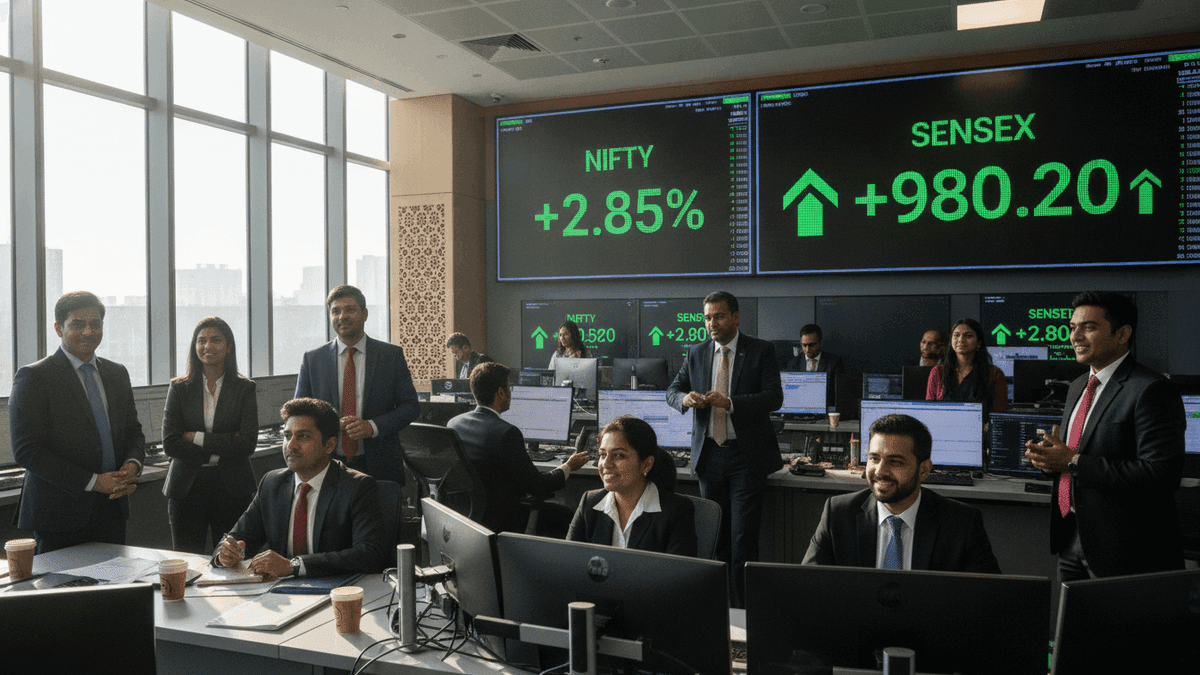 Indian Stocks Rally: US-Iran Ceasefire Boosts Equities, Crude Oil Dips