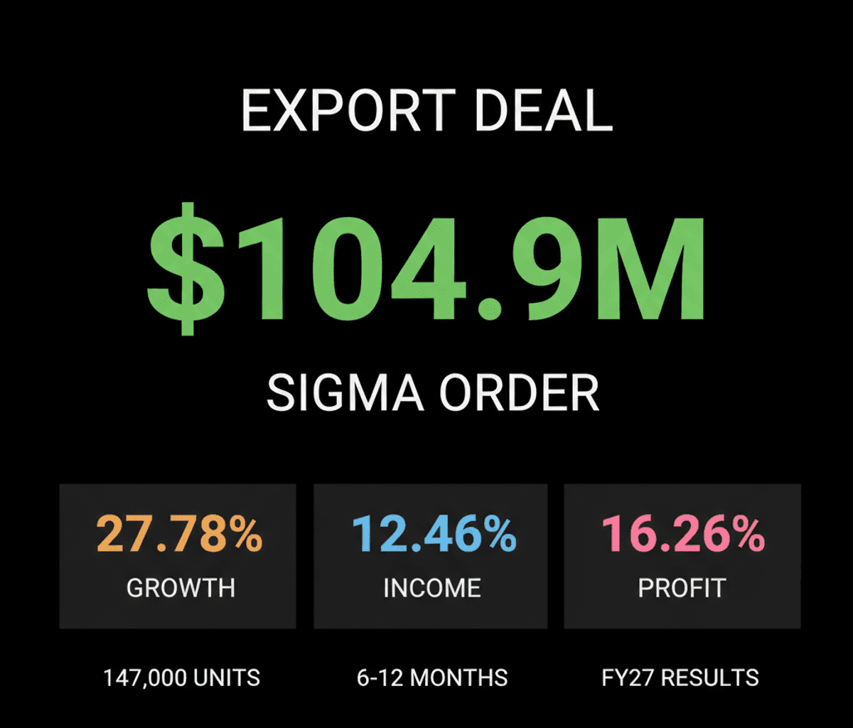 Sigma Secures $104.9M Export Order; Tata Consumer, CG Power Shine in Q1