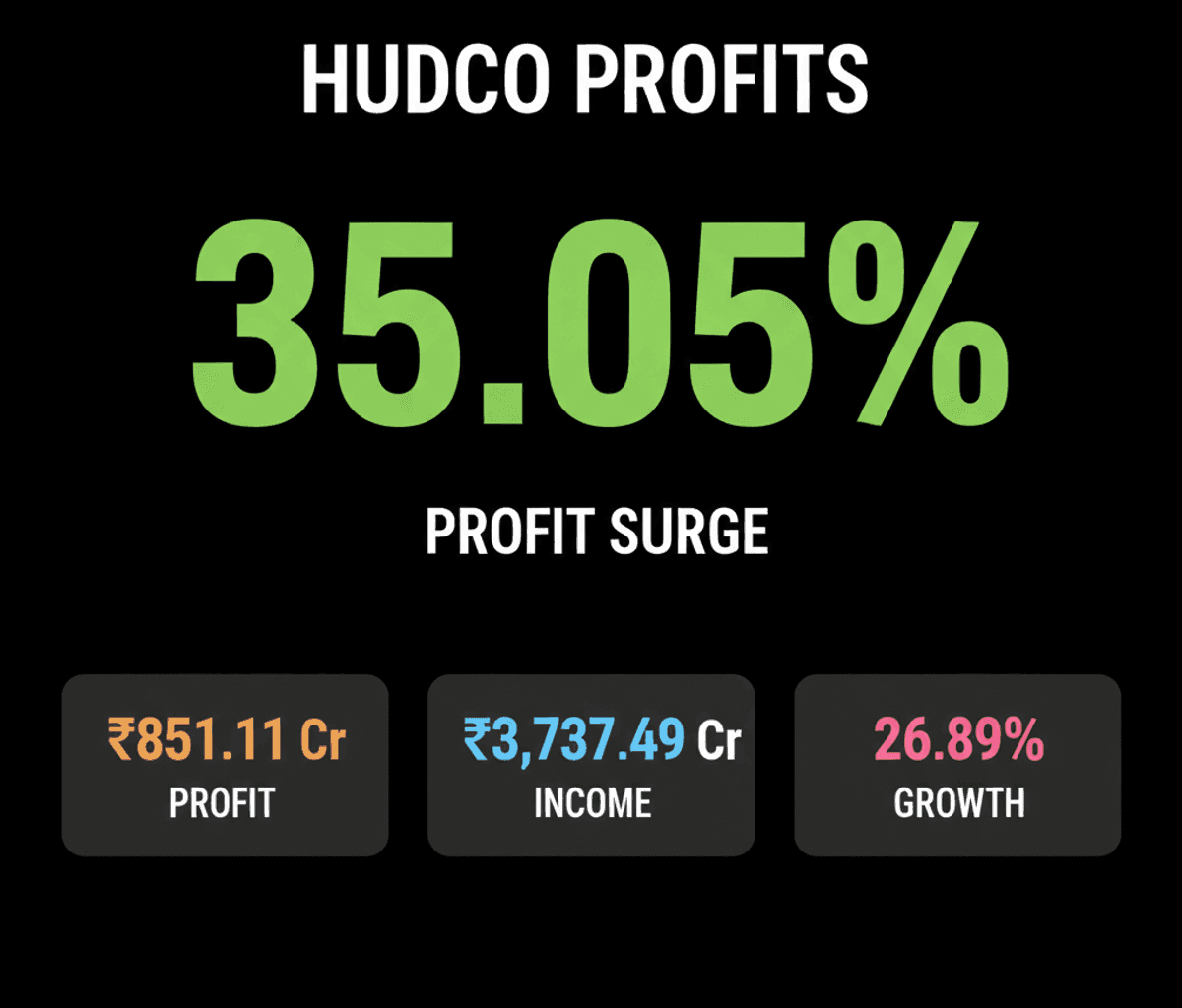 HUDCO Q1FY27 Profit Soars 35% to ₹851 Cr
