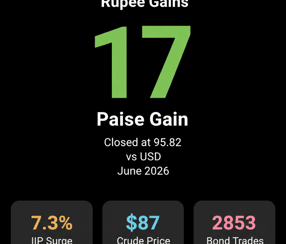 Rupee Strengthens on Falling Crude, US-Iran Talks, Strong IIP