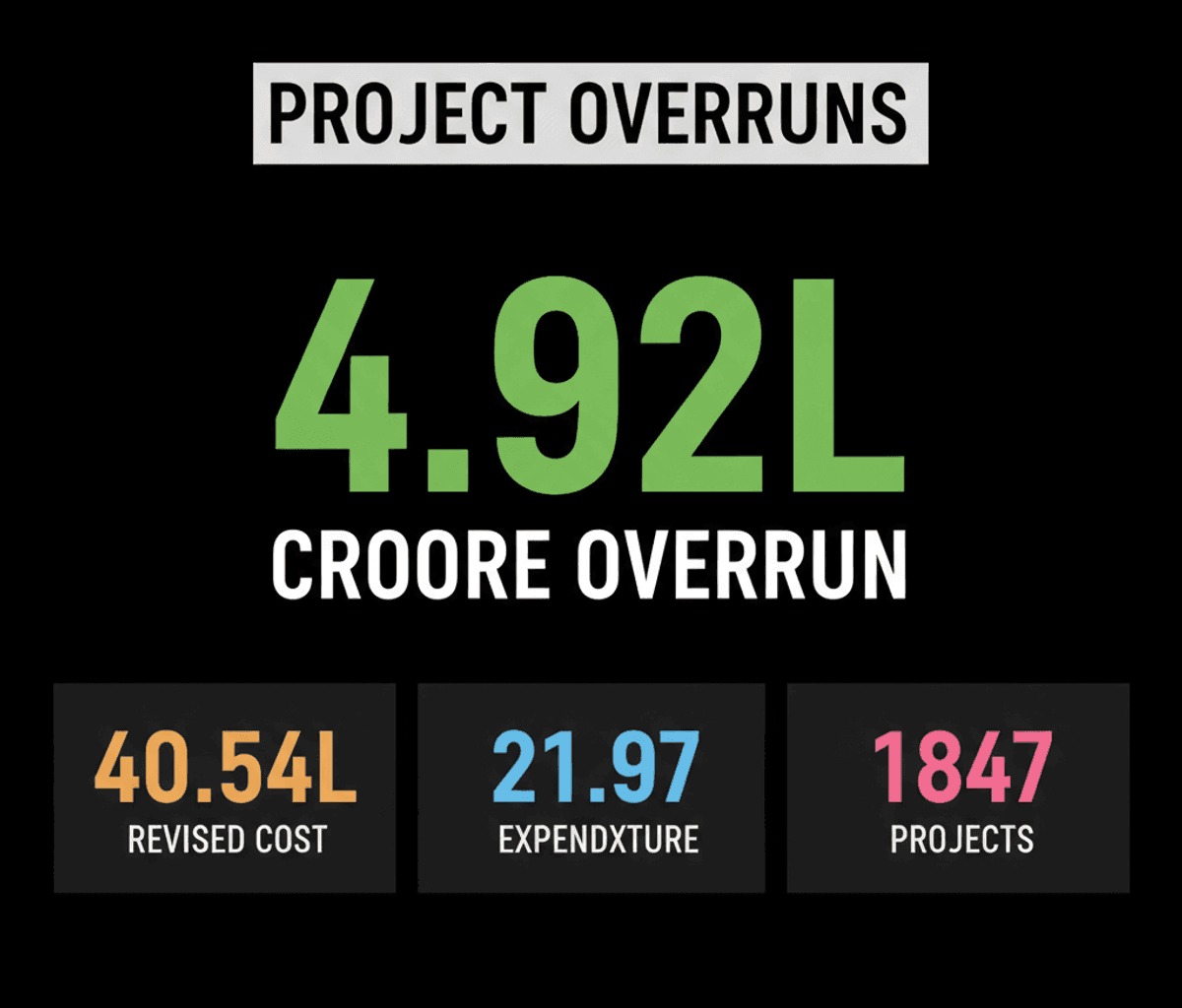 India Infra Projects: Rs 4.92 Lakh Crore Cost Overruns
