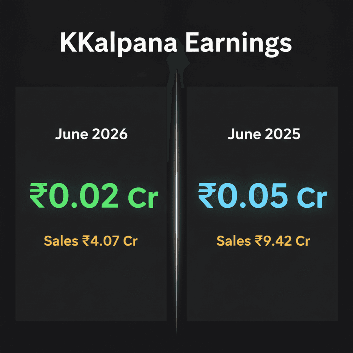 KKalpana Industries Profit Plummets 60% in June Quarter
