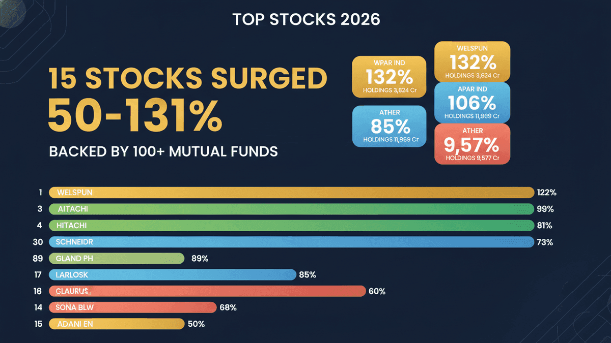 Indian Stocks Surge: Mutual Funds Back Winners with 50-131% Gains