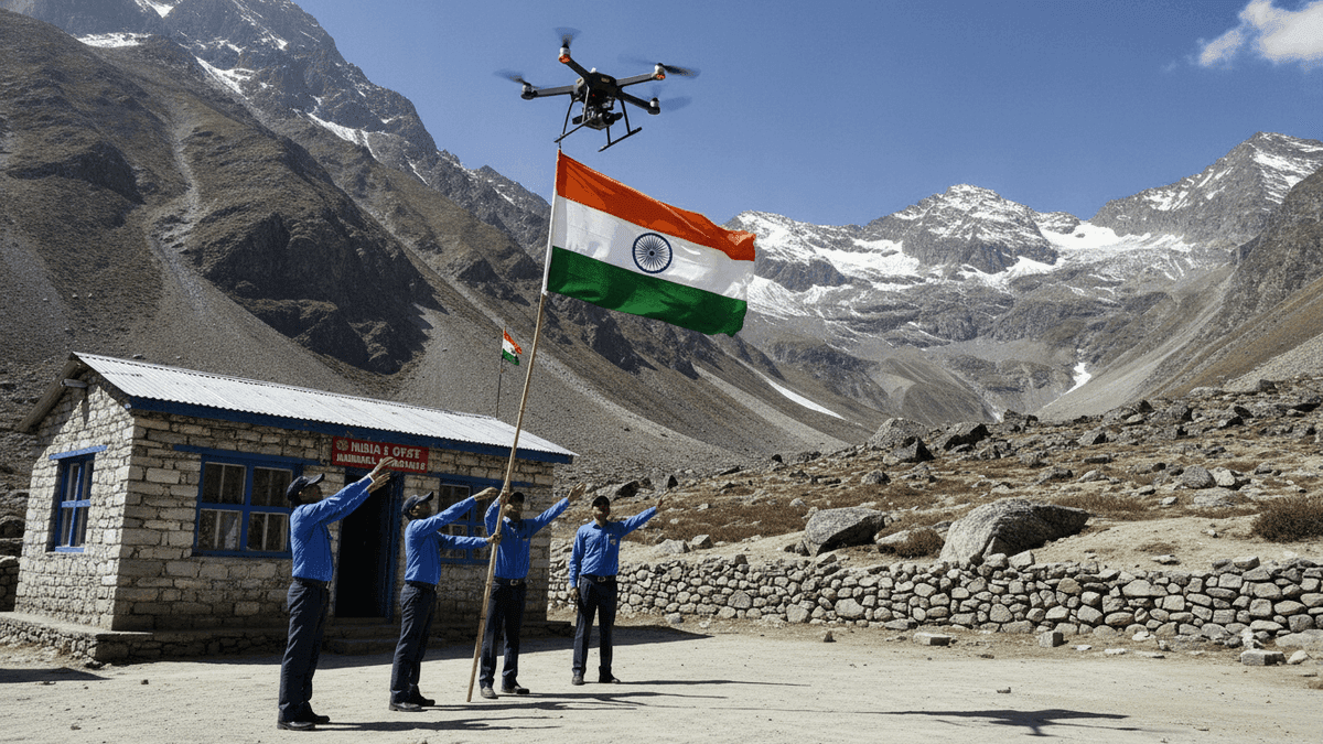 India Post’s Drone Flag Delivery in Himachal Pradesh