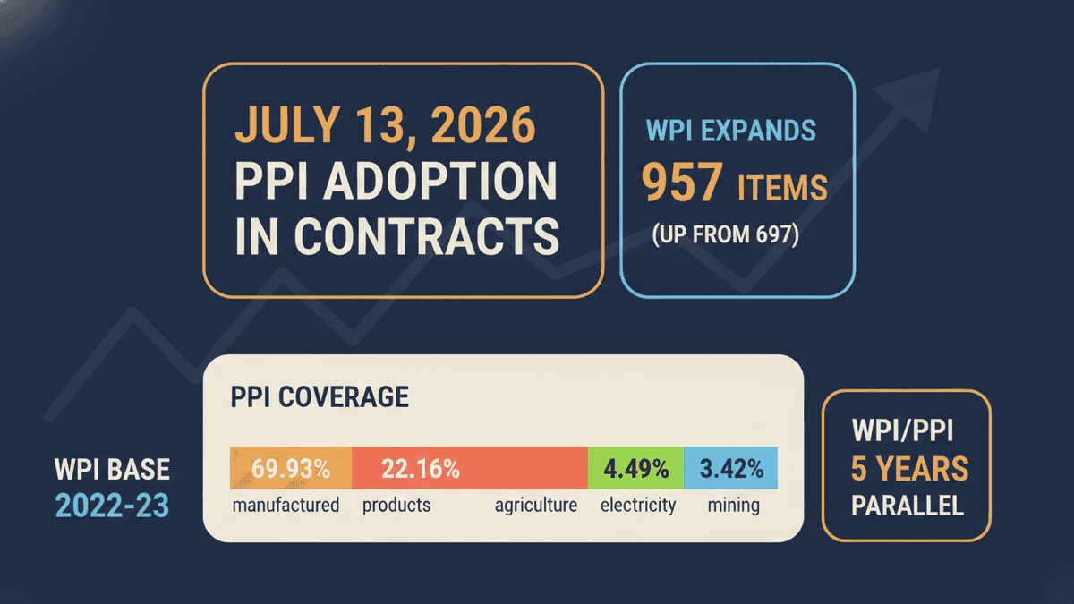 India Mandates PPI Over WPI for Govt Contracts by 2026