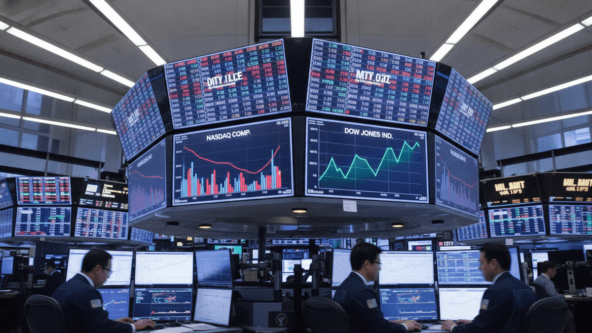 Nasdaq Rises on AI Hopes, Dow Dips Amid Geopolitical Fears
