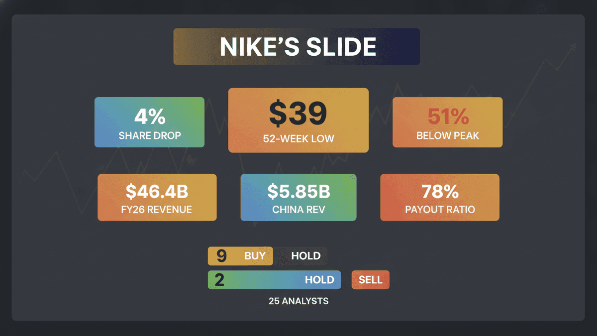 Nike Stock Hits 52-Week Low Amid Recovery & China Woes