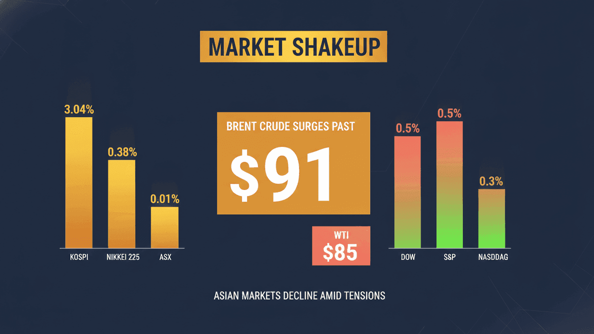 Middle East Tensions Sink Asian Markets, Oil Prices Soar