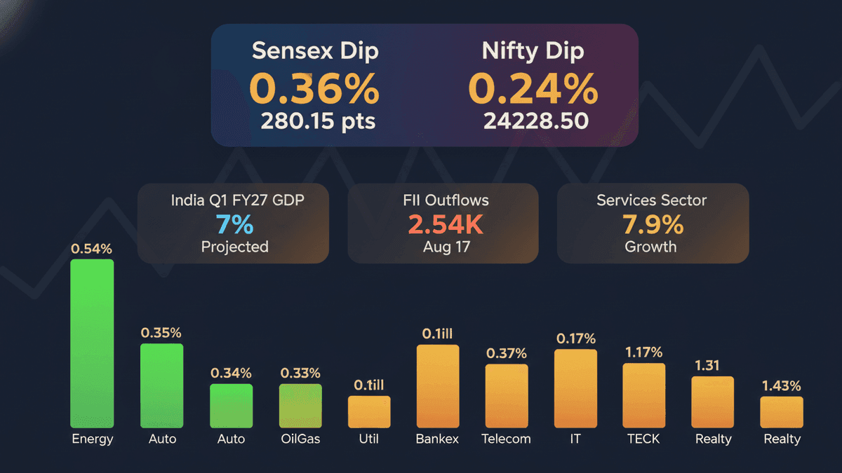 Indian Markets Dip: Sensex, Nifty Fall Amid Geopolitical Fears