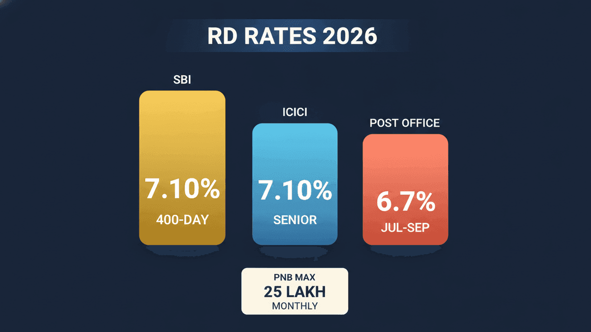 RD Rates 2026: SBI, ICICI, PNB & Post Office Comparison