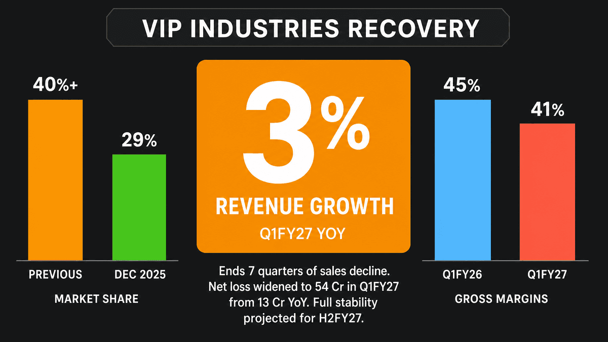 VIP Industries Revenue Up 3%, Recovery Path Ahead