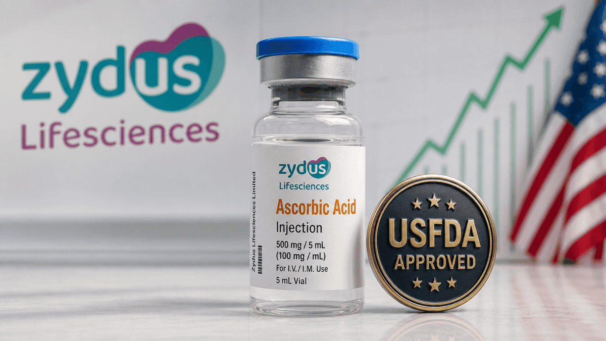 Zydus Lifesciences Gains USFDA Approval for Ascorbic Acid Injection