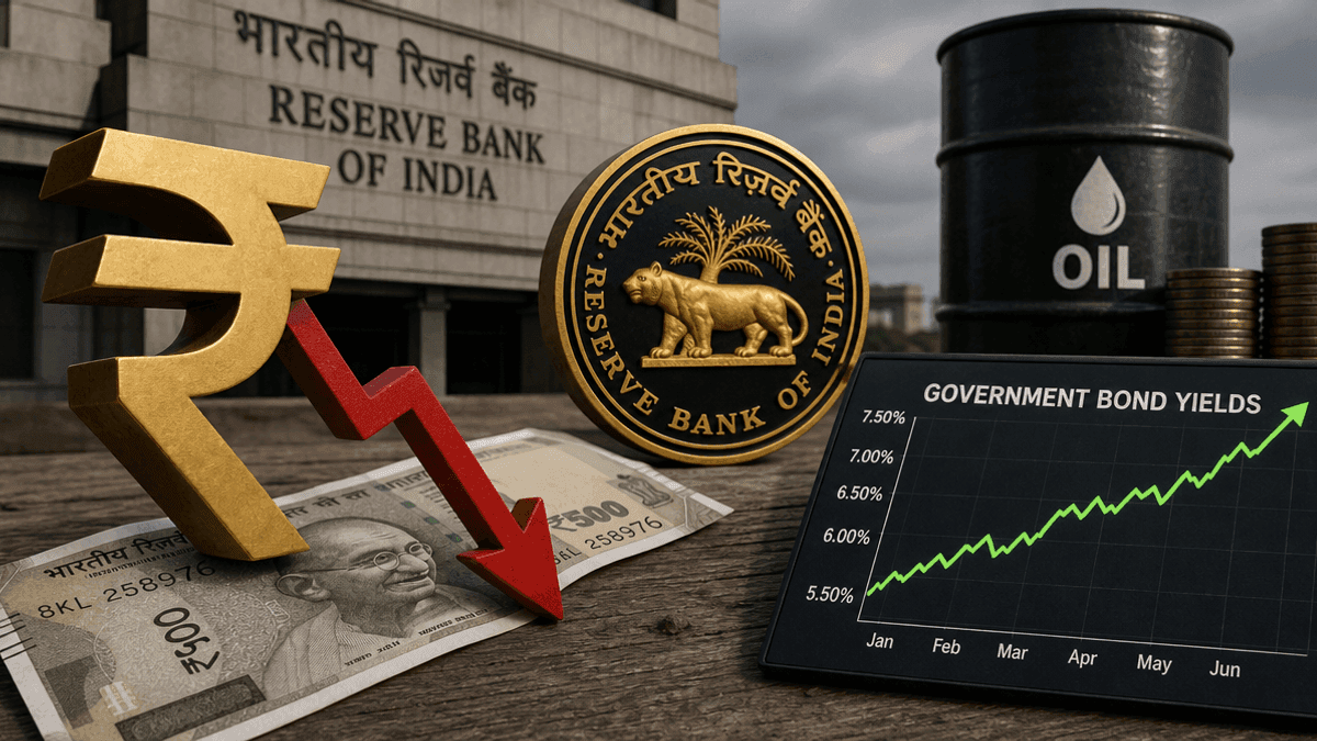 Rupee Falls, Bond Yields Climb on Hawkish RBI Signals