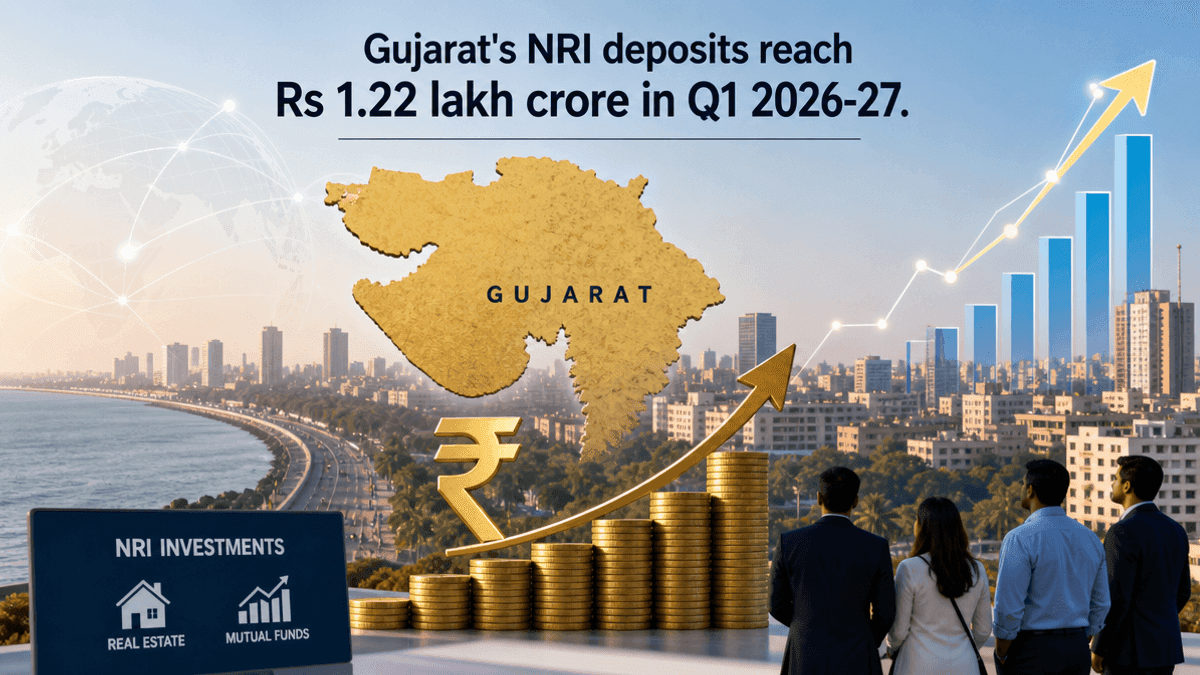 Gujarat NRI Deposits Hit Rs 1.22 Lakh Crore in Q1 FY27