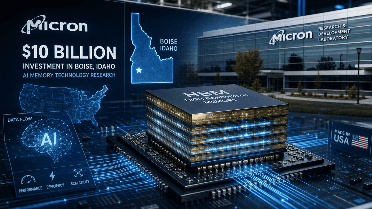 Micron Invests $10B in Boise Lab for AI Memory Tech
