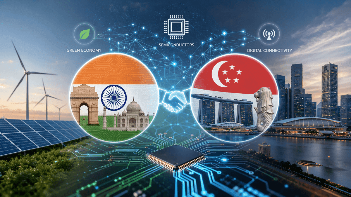 India-Singapore Boost Ties: Semiconductors, Green Economy, Shipping