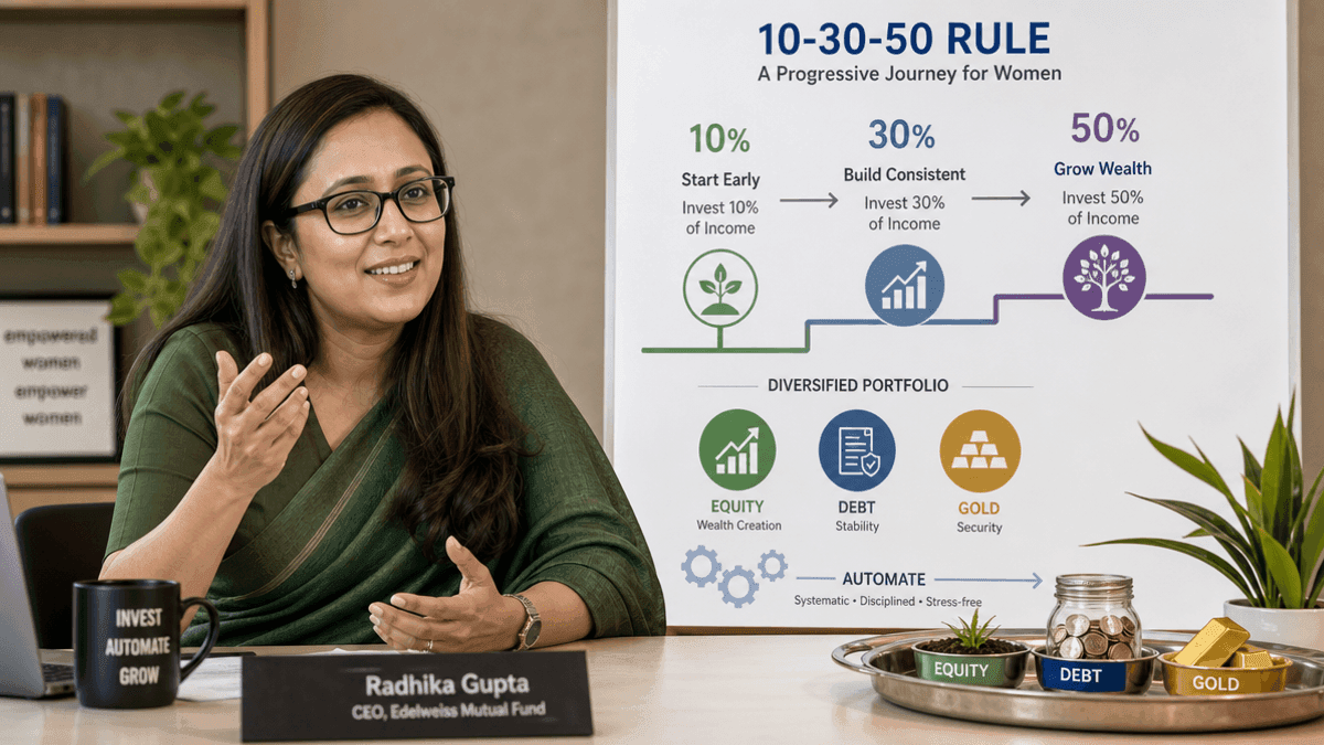 Radhika Gupta’s 10-30-50 Rule: Investing for Women