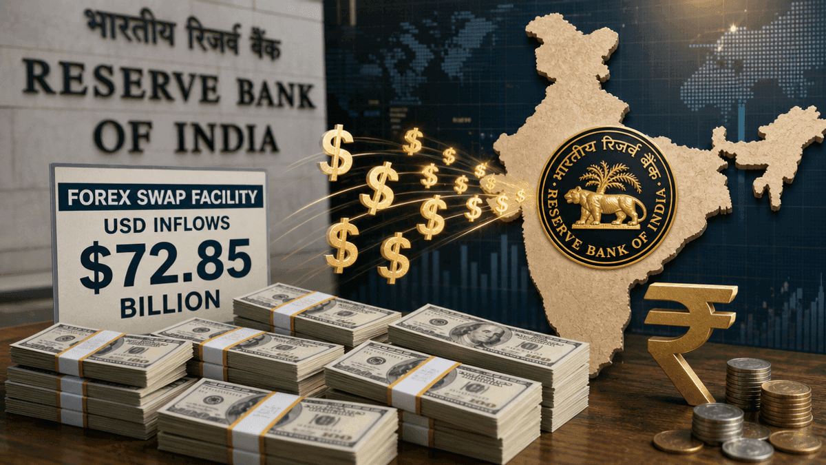 RBI Forex Swap Draws $72.85B: FCNR(B) Deposits Lead