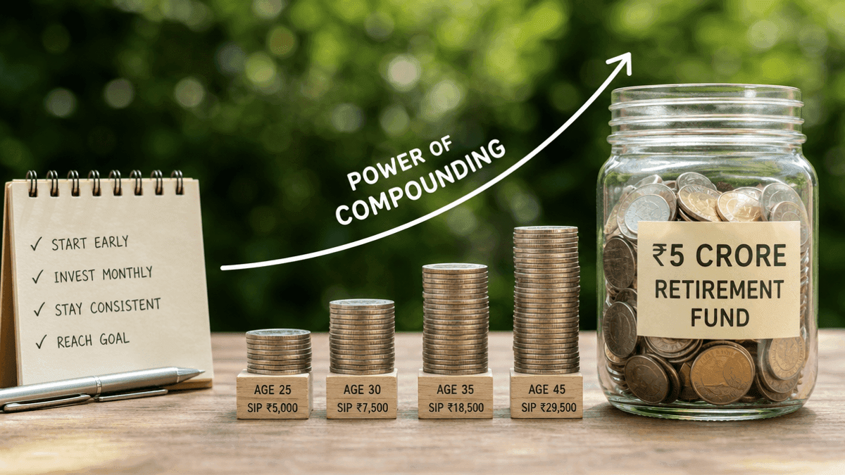 SIP for ₹5 Crore Retirement: How Much to Invest Monthly?