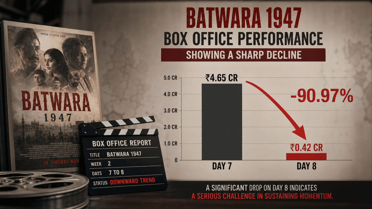 Batwara 1947 Box Office: Day 8 Sees Sharp 44.4% Decline