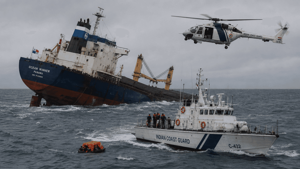 Panama Cargo Ship Sinks in Bay of Bengal; Rescue Underway
