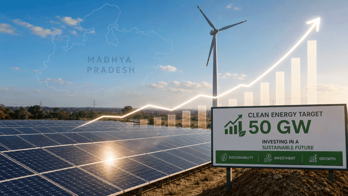 Madhya Pradesh Aims for 50 GW Clean Energy, Attracts Major Investments
