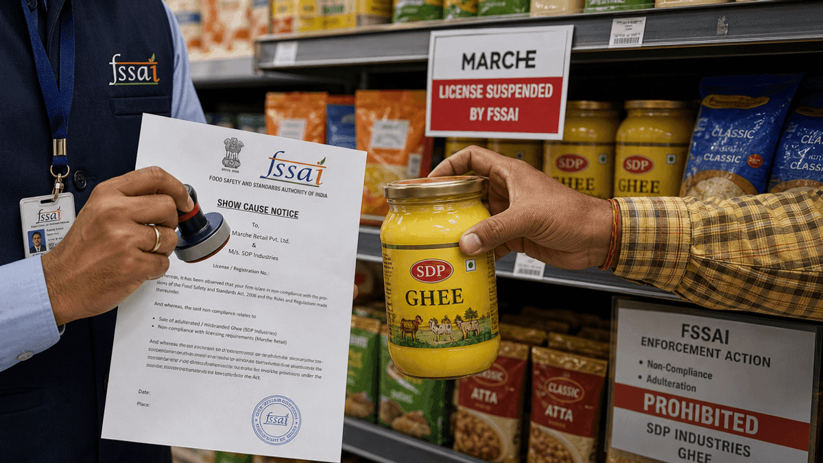 FSSAI Suspends Marche Retail License, Halts SDP Ghee Sales