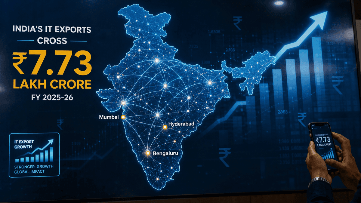 India’s IT Exports Hit ₹7.73 Lakh Crore in FY 2025-26