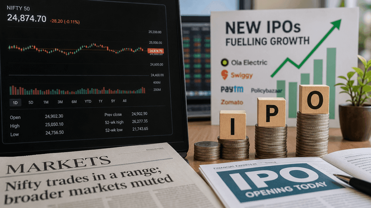 Indian Markets Consolidate: IPOs Shine Amidst Low Volumes