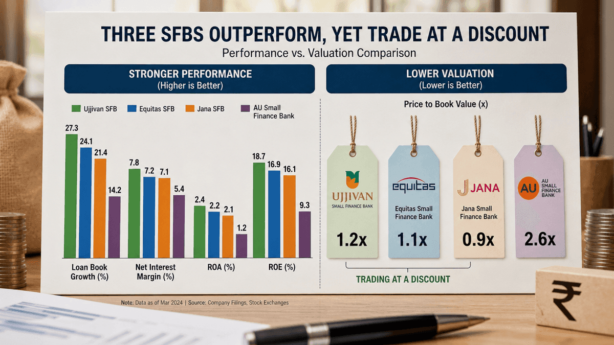 SFBs Outperform AU Bank, Trade at Discount