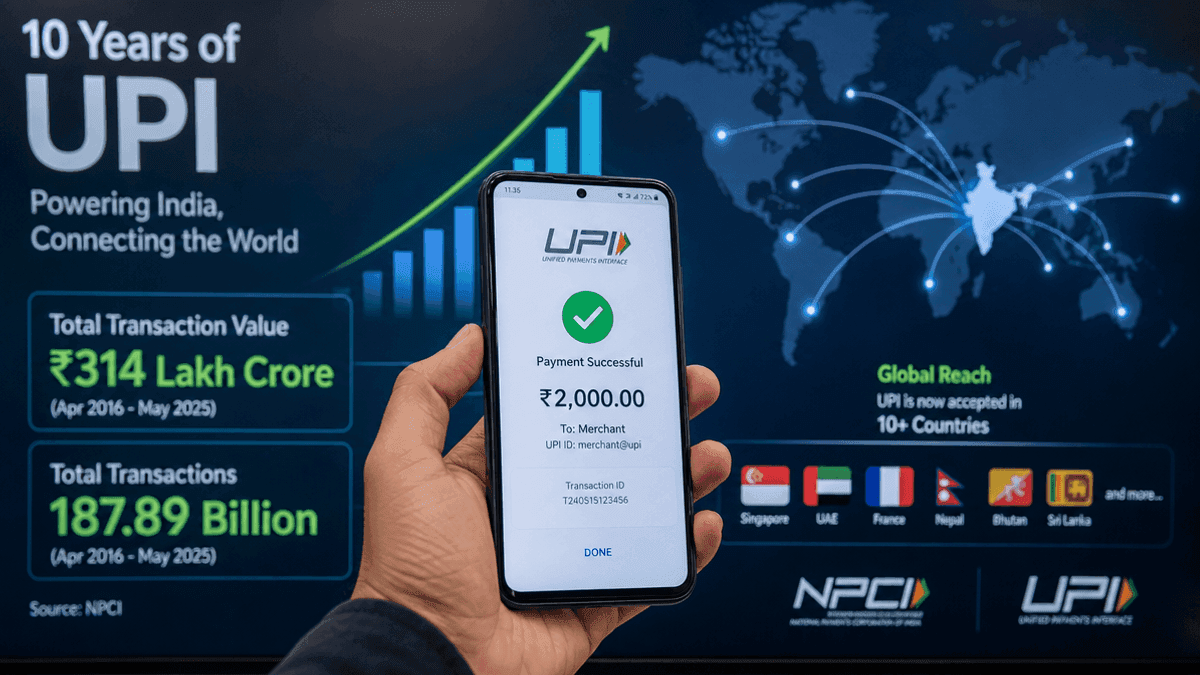 UPI Turns 10: Transaction Value Skyrockets 4000x to ₹314 Lakh Crore
