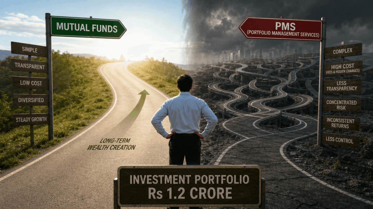 Mutual Funds vs PMS: Why Experts Advise Against PMS for Rs 1.2 Cr Portfolios