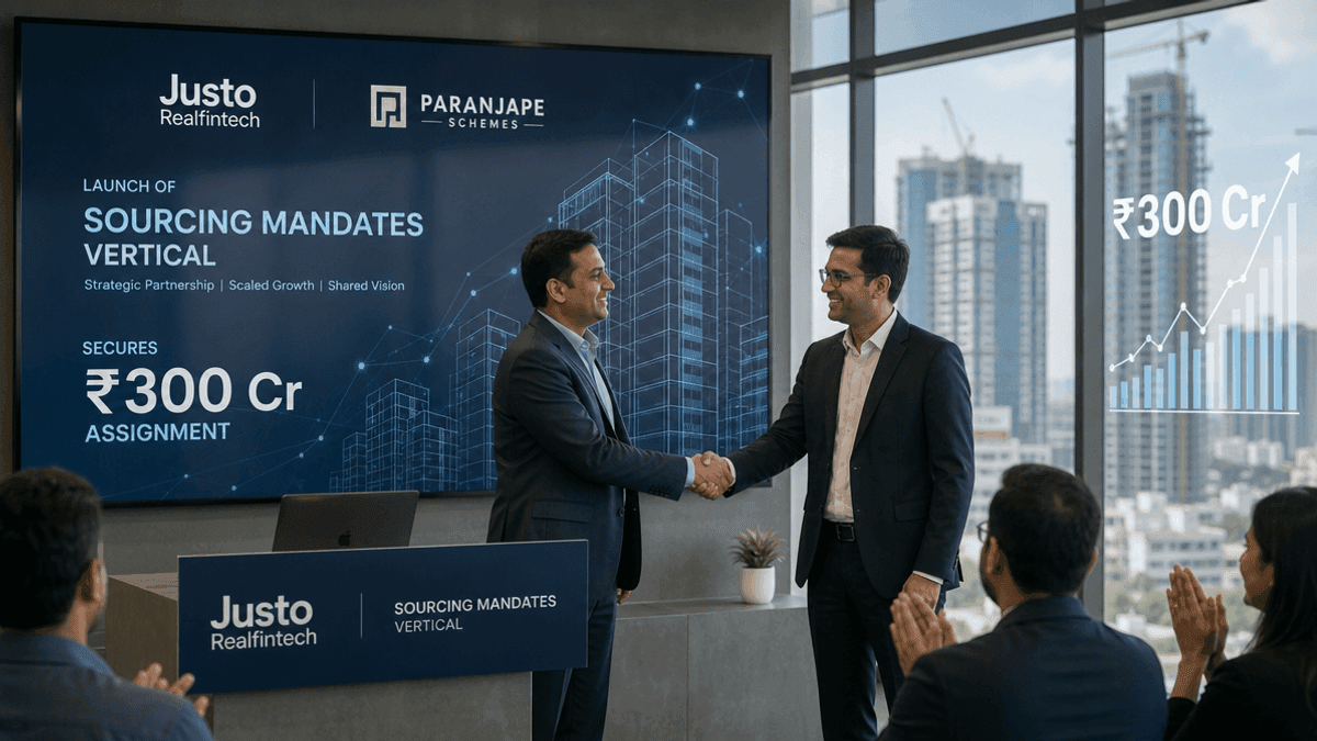 Justo Realfintech Launches Sourcing Mandates, Secures ₹300 Cr Deal