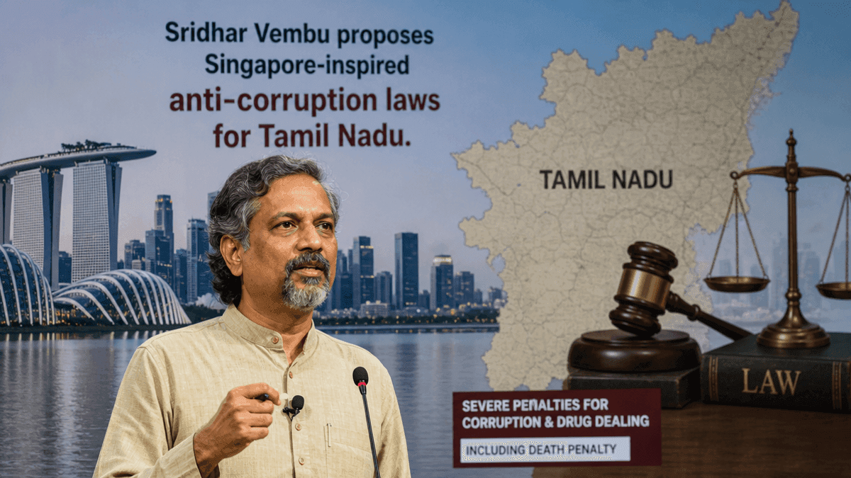 Zoho’s Sridhar Vembu Suggests Death Penalty for Corruption in Tamil Nadu