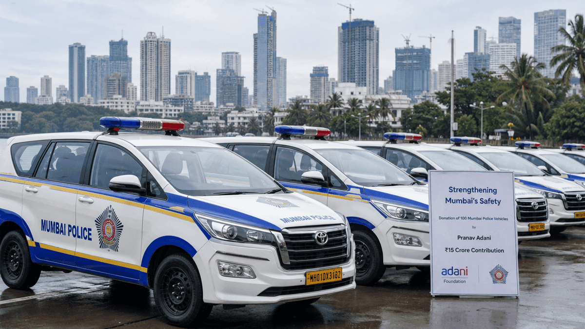 Pranav Adani Donates ₹15 Cr for 100 Mumbai Police Cars