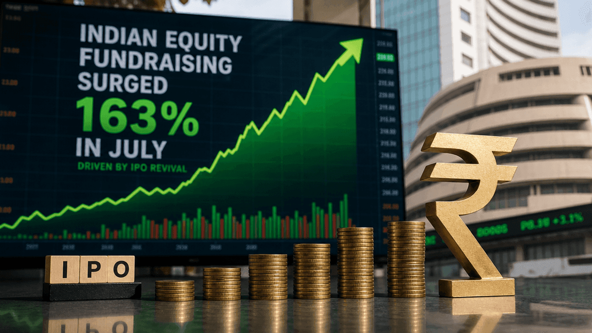 Indian Equity Fundraising Soars 163% in July: IPO Revival