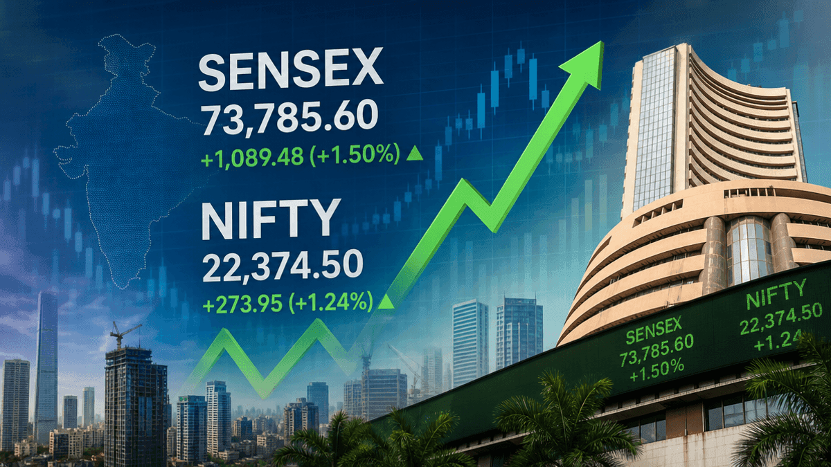 Sensex, Nifty Surge: Indian Equities End Higher on Sectoral Gains