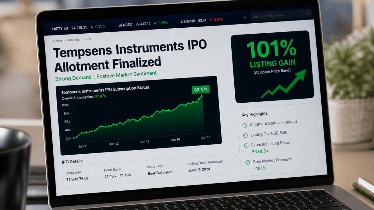 Tempsens Instruments IPO Allotment Finalized: 101% Gain Expected
